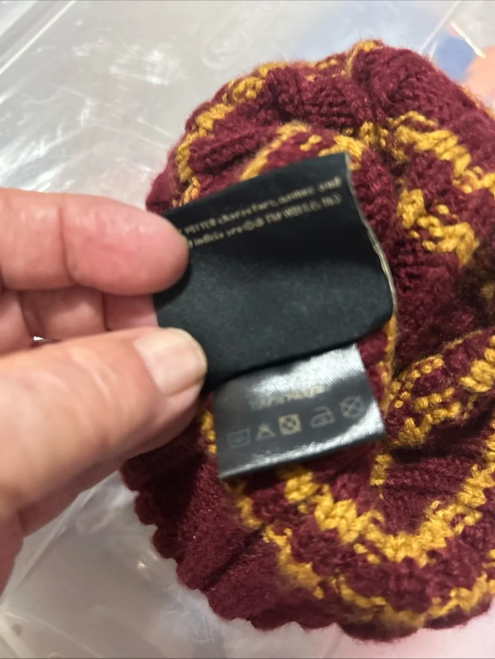 Gryffindor-Inspired Kids Maroon and Gold Pom Beanie Hat